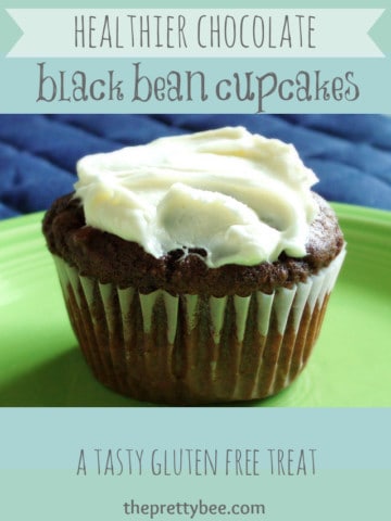 One of the best gluten free desserts: Tasty and healthier black bean chocolate cupacakes.
