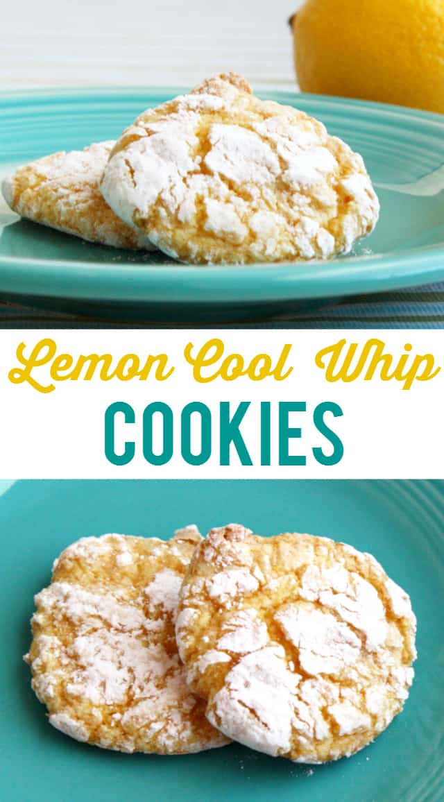 Delicious, lemony, melt in your mouth cool whip cookies! These are seriously addictive. #cookies