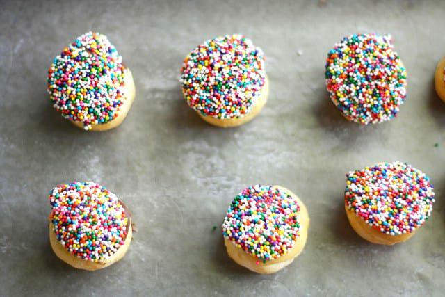 An easy no-bake dessert - mini cream puffs become extra special when topped with chocolate and sprinkles!
