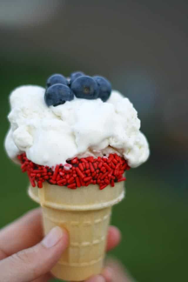 Patriotic ice cream cones