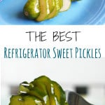 The BEST and easiest refrigerator sweet pickle recipe! Pin it now so you are ready this summer! #pickles