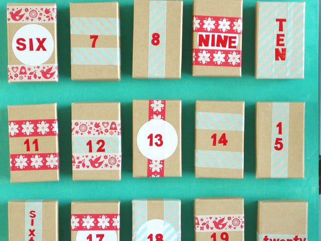how to make an advent calendar with boxes