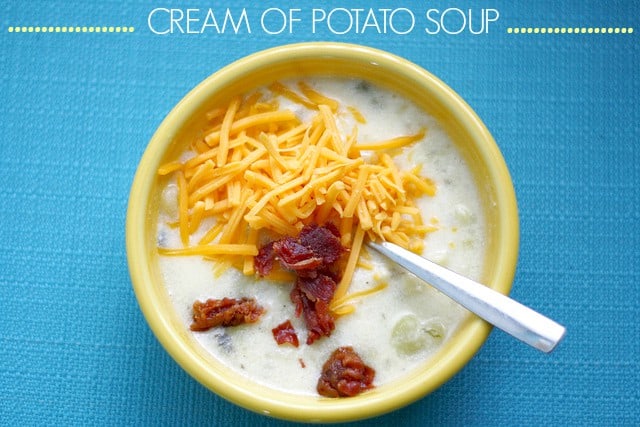 A delicious and comforting cream of potato soup recipe