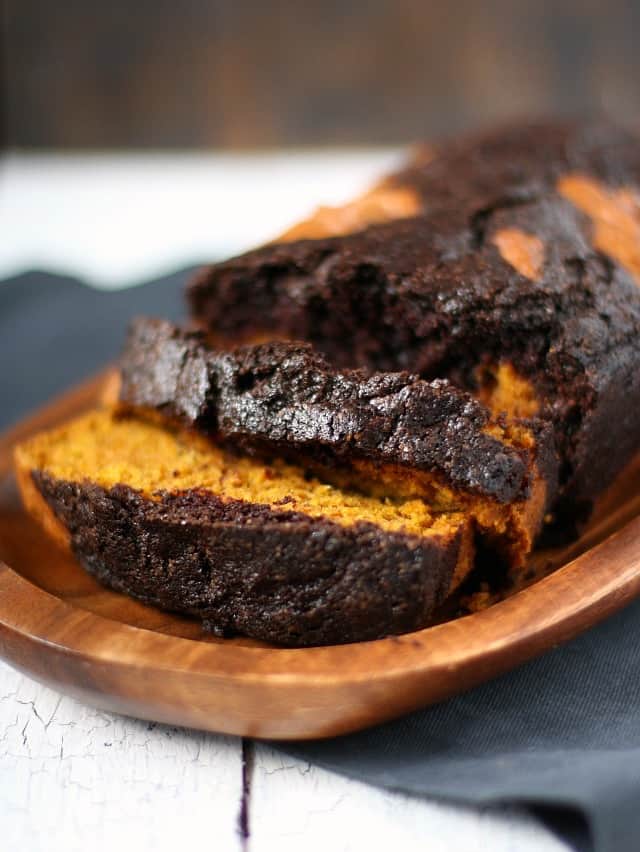 pumpkin chocolate swirl loaf cake