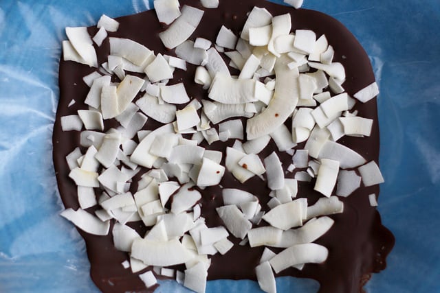 chilled chocolate coconut bark