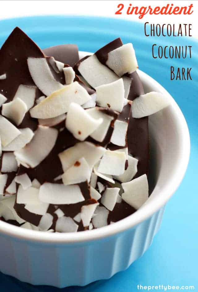 dairy free chocolate bark with coconut
