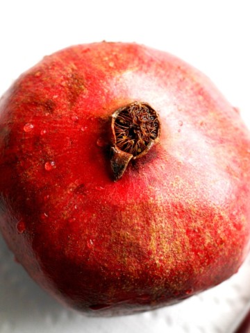 a whole pomegranate