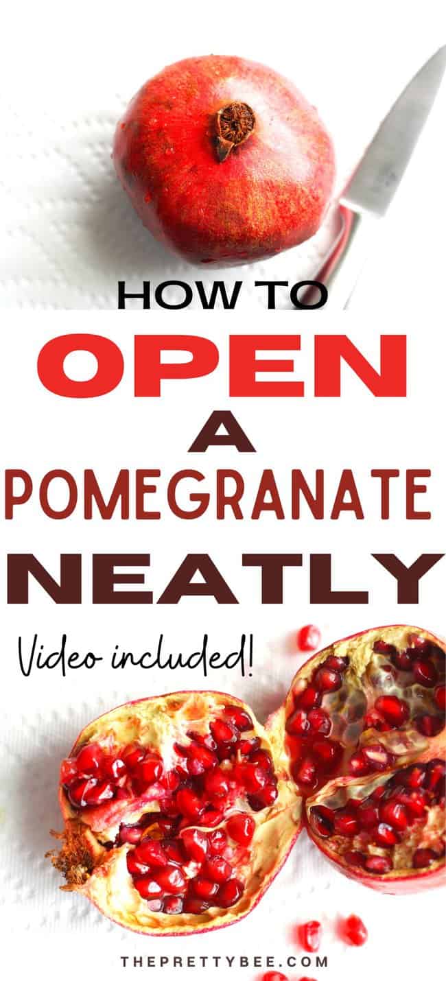 How to Open a Pomegranate the Easy Way. The Pretty Bee
