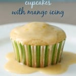 vegan cupcakes with mango icing