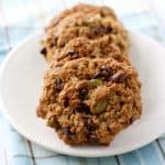These vegan cowboy cookies are loaded with seeds, chocolate chips, coconut, and oats! SO good!