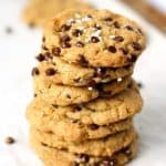 vegan salted chocolate chip cookies