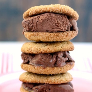 Chocolate peanut butter ice cream sandwiches are a delicious and fun summery treat!
