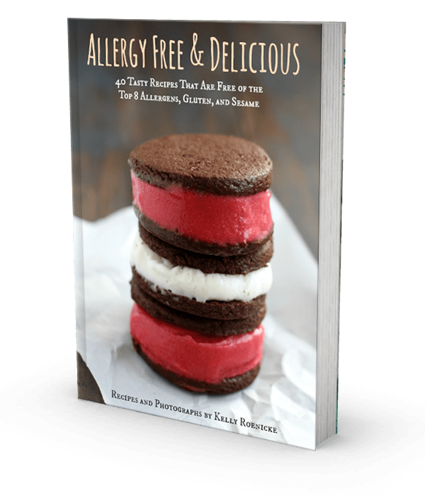 Allergy Free and Delicious - a new recipe ebook from The Pretty Bee. 40 recipes for gluten free, dairy free, egg free, soy free, top 8 free meals, snacks, and desserts.