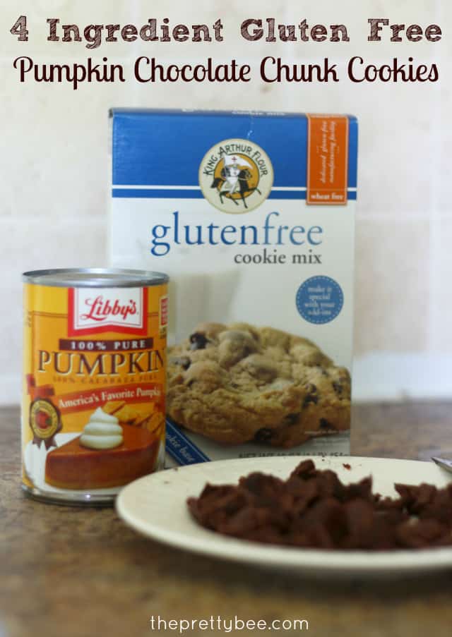 ingredients for gluten free pumpkin chocolate chunk cookies