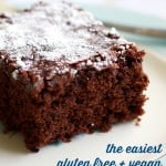 Super easy and super delicious gluten free and vegan chocolate cake recipe. #glutenfree #vegan