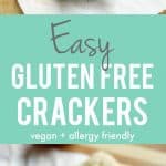 Crunchy, buttery gluten free crackers are easy to make!