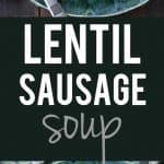 This sausage lentil soup is the perfect cozy recipe for a chilly day! Gluten free and allergy friendly soup recipe.