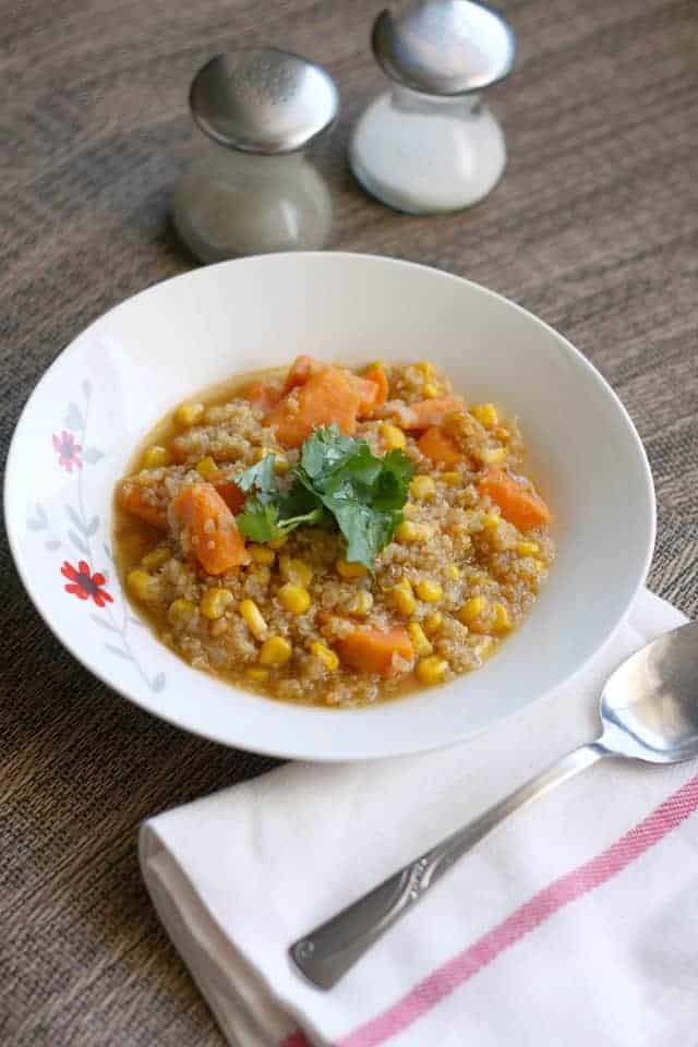 Corn Quinoa Sweet Potato Chowder