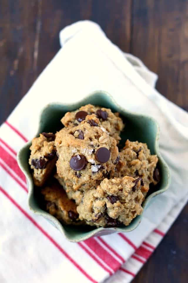 gluten free coconut oatmeal cookies in a bowl