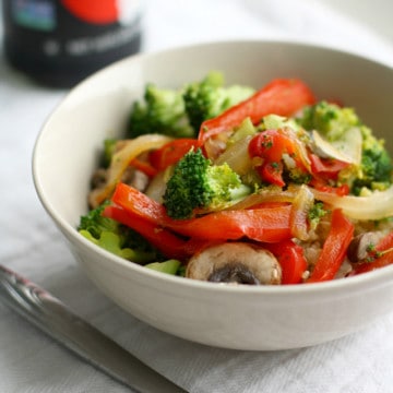 A tasty way to eat lots of veggies - gluten free sweet and spicy stir fry!