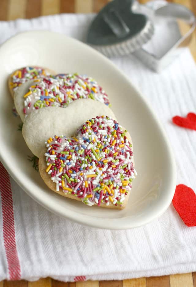 Festive and fun Valentine's day sugar cookies that are vegan AND gluten free! Perfect for families with food allergies!