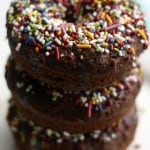 vegan chocolate sprinkle donuts