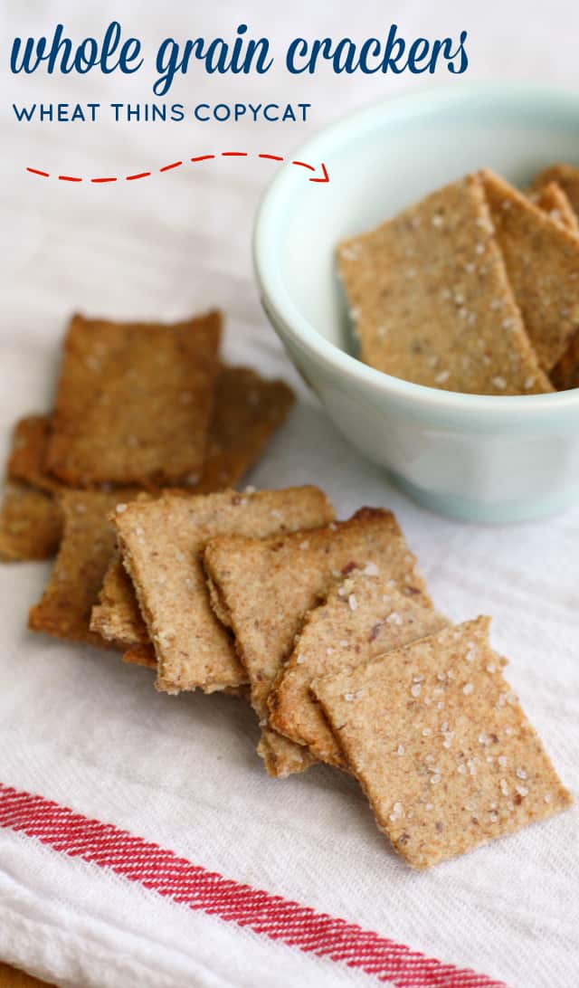Absolutely delicious crunchy whole grain cracker recipe. A simpler, healthier version of wheat thins.