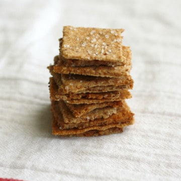 Make your own whole grain crackers! Tastes like wheat thins - vegan recipe.