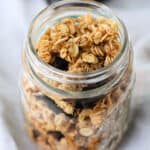 dairy free maple granola with raisins