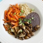 Hearty and healthy, this roasted veggie bowl with brown rice is a delicious lunch or dinner. Vegan and gluten free.