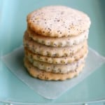 Vegan and gluten free lemon poppy seed shortbread cookies! A light and delicious cookie for springtime!