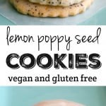 Buttery lemon poppy seed cookies are crisp and delicious! Make them special by adding a simple glaze. Vegan and gluten free cookie recipe, and free of the top 8 allergens.