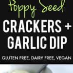 garlic dip and crackers