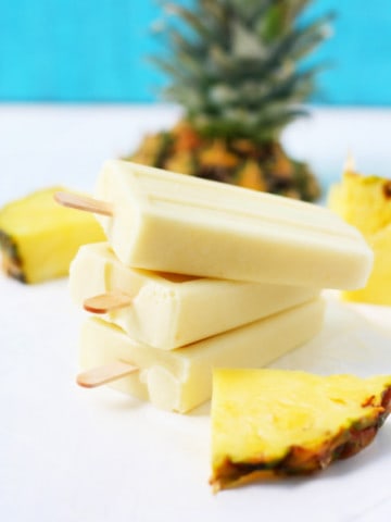 stack of pina colada popsicles