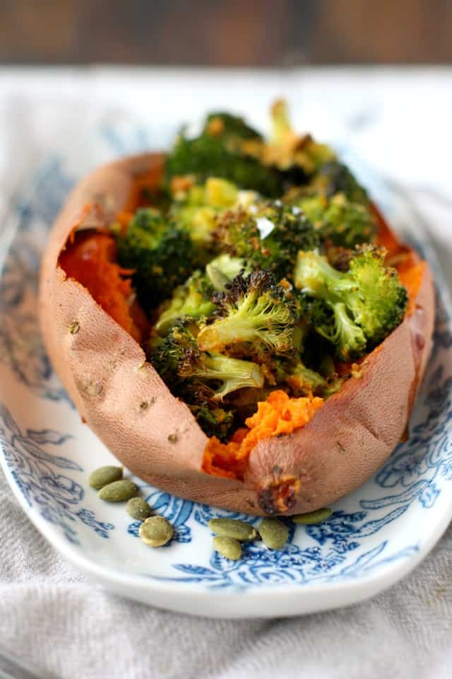 sweet potato with broccoli