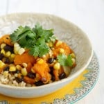 Fresh corn, black bean, and sweet potato rice bowls. #vegan and #glutenfree