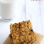 Gluten free cranberry oat bars - a tasty after school snack.