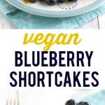These blueberry shortcakes just scream summertime! Simple and fresh, an easy dessert. #vegan