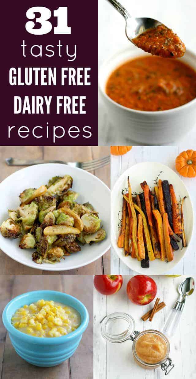 A delicious collection of 31 gluten free and dairy free recipes! These are easy to make, tasty, family friendly recipes that you will love!