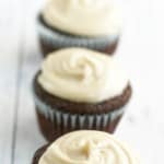 Easy and delicious vegan chocolate cupcakes with vanilla bean frosting. These are simple to make and perfec for a party!
