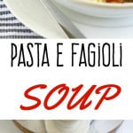 Simple, hearty, delicious pasta e fagioli soup. Perfect for a healthy weeknight meal! #vegetarian