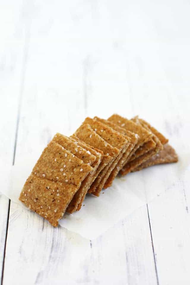 These crackers are delicious and easy to make!  The cashew flour gives these crackers a nice, nutty flavor!