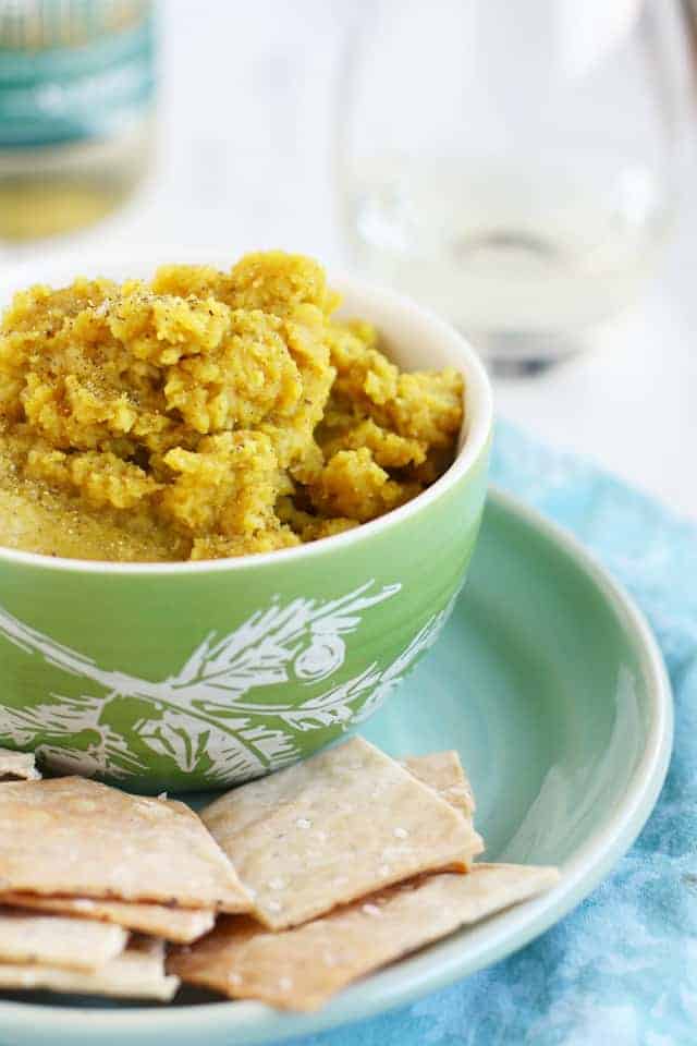 SUPER easy and tasty red lentil dip made with Indian spices. #vegan
