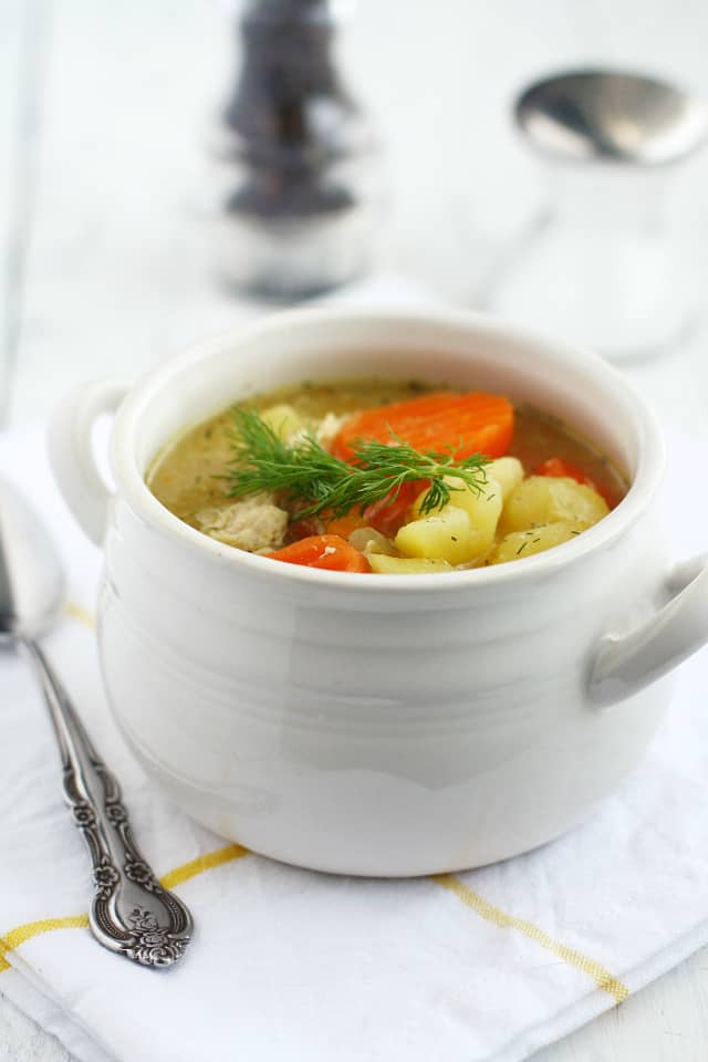 dill chicken potato soup