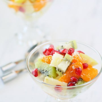 Simple and delicious winter fruit salad to brighten your morning.