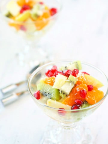 Fresh and colorful winter fruit salad - the perfect light dessert or side for a brunch!