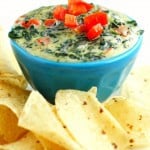 This vegan spinach dip is SO creamy and SO cheesy, you'd never guess that it's dairy free! Make this for your next party, your guests will love it! #vegan