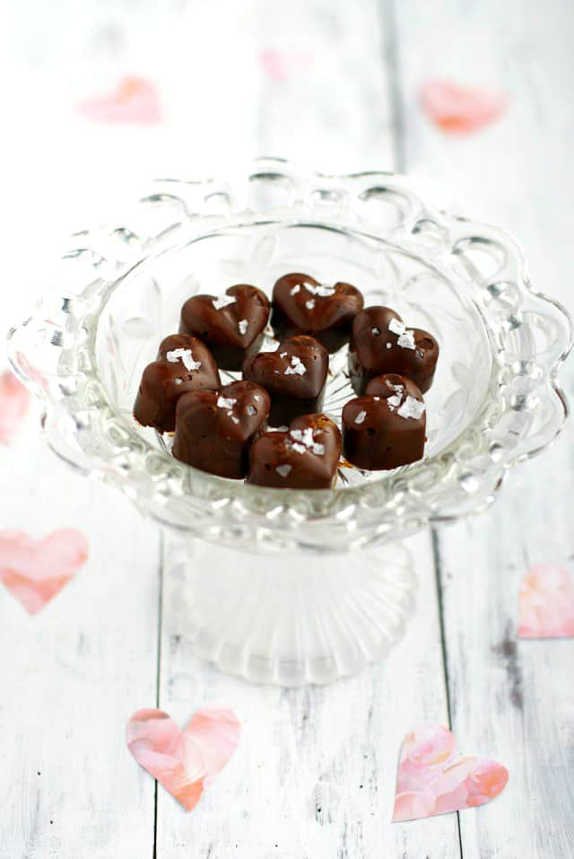 salted chocolate peanut butter hearts 