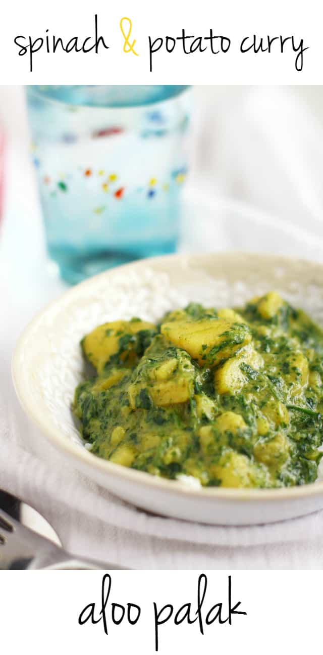 This creamy potato and spinach curry is surrounded with a silky coconut milk curry sauce that is full of spice and flavor!