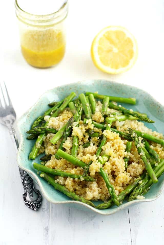 roasted asparagus quinoa salad